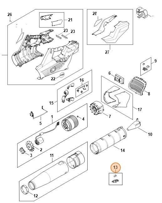 Dźwignia mechanizmu ryglującego, Stihl BA014901600