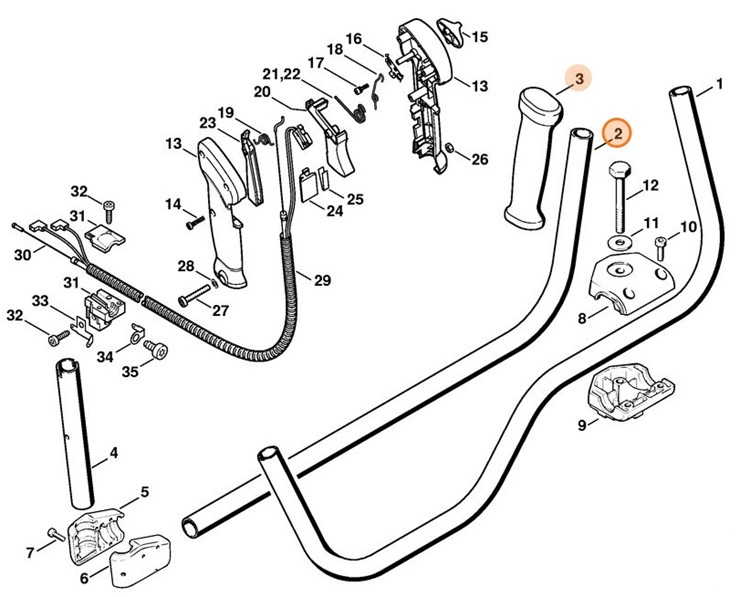 Uchwyt rurowy, Stihl 41287901715