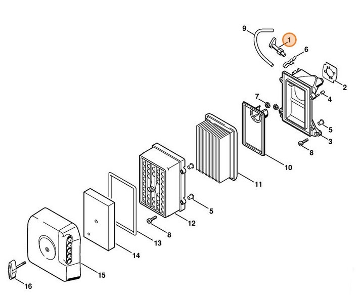 Dźwignia - choke, Stihl 42231216101