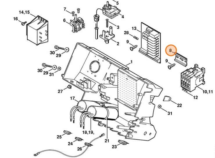 Szyna nośna 62,5 mm, Stihl 47244370905