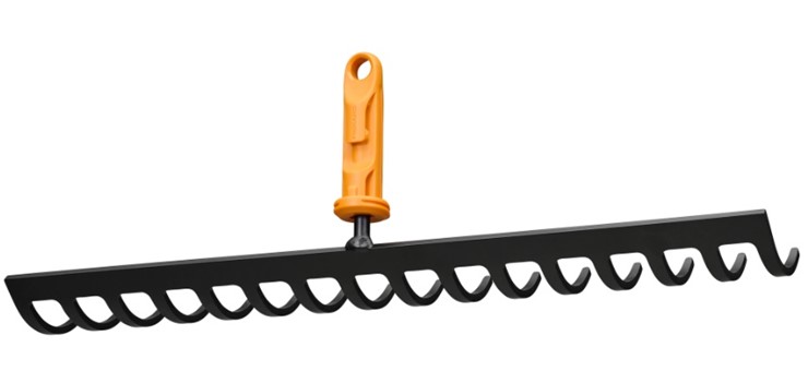 Głowica grabie 16 zębne ogrodowe z metalu OneClick, Fiskars 1080678