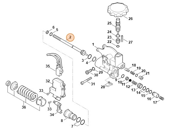 Zestaw naprawczy tłoka sterującego, Stihl 47800071010