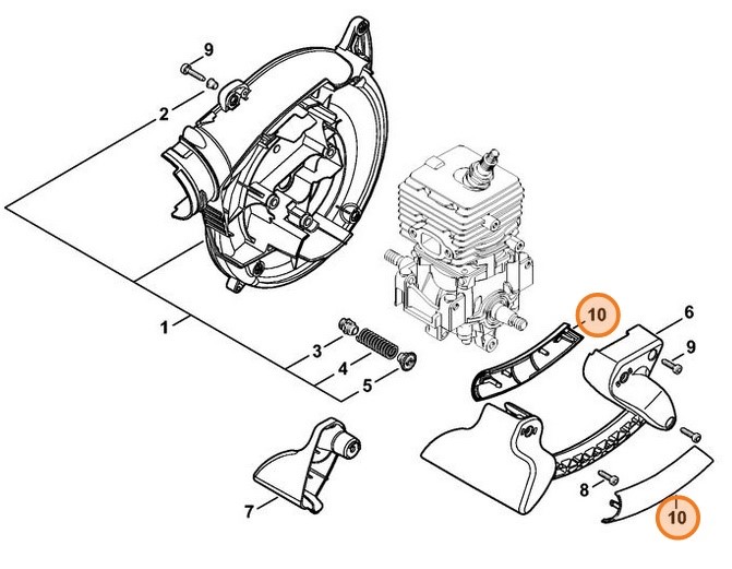Połówka okładziny rękojeści, Stihl 42417910802