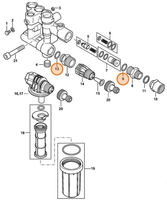 Okrągły pierścień uszczelniający N14x2, Stihl 96459453344