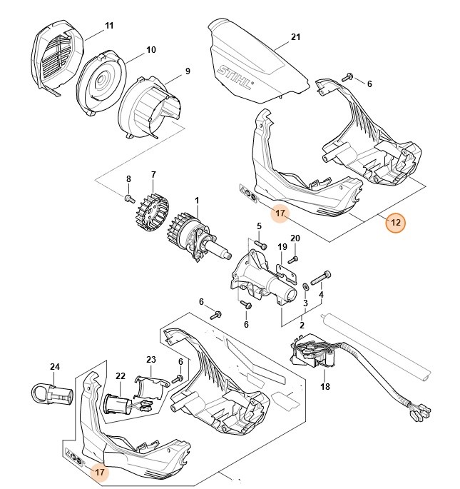 Obudowa silnika, Stihl 48676000801