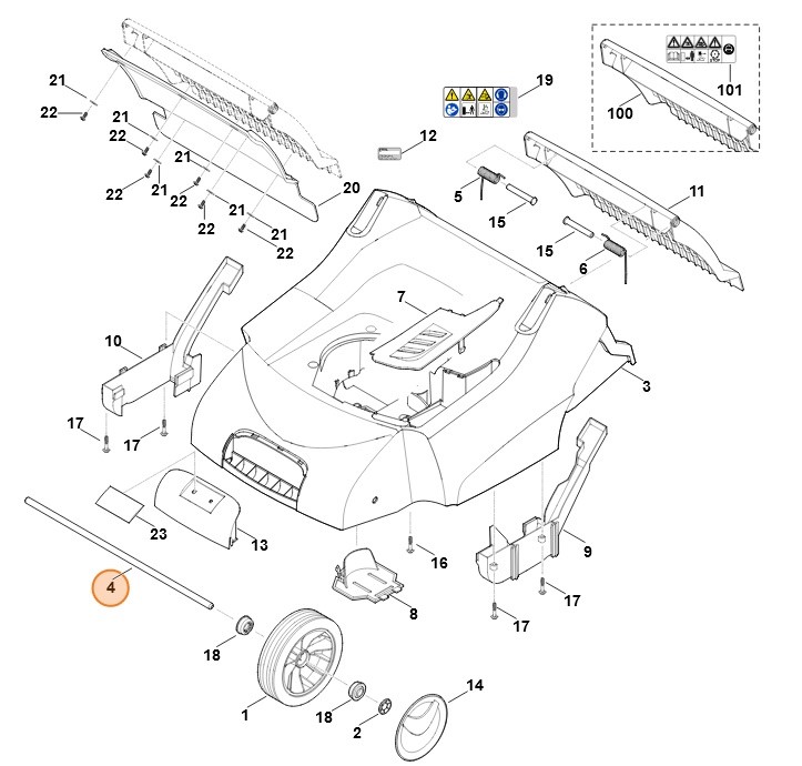Oś, Stihl 62907030900