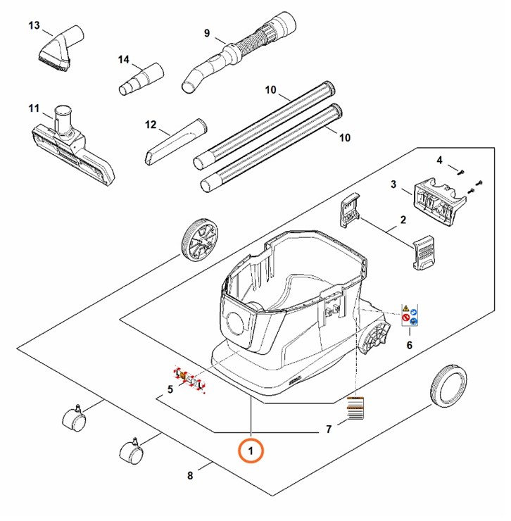 Pojemnik, Stihl SA047000801