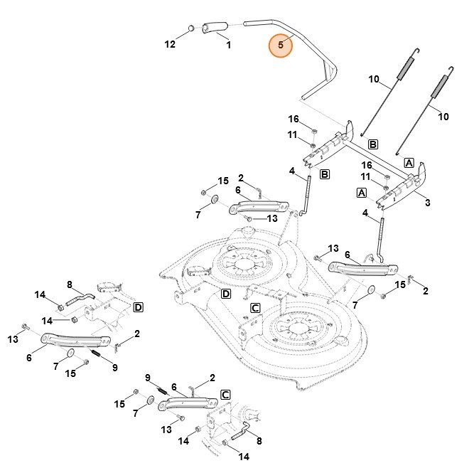 Dźwignia regulacyjna, Stihl 61657002900