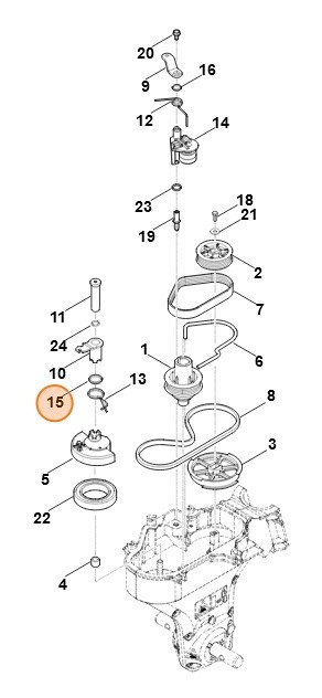 Pierścień uszczelniający 25,5x3,9, Stihl 62419925521