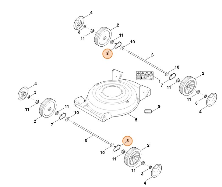 Sprężyna lewa, Stihl 63577080815