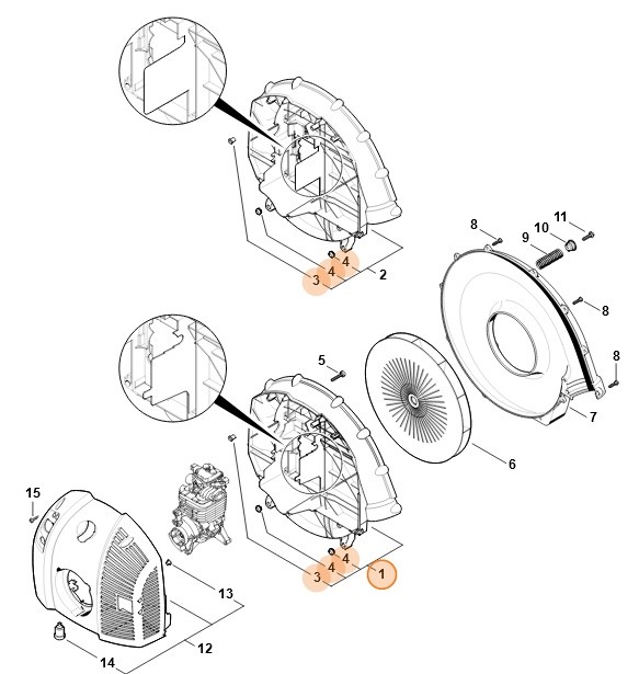 Obudowa dmuchawy, Stihl 42827004107