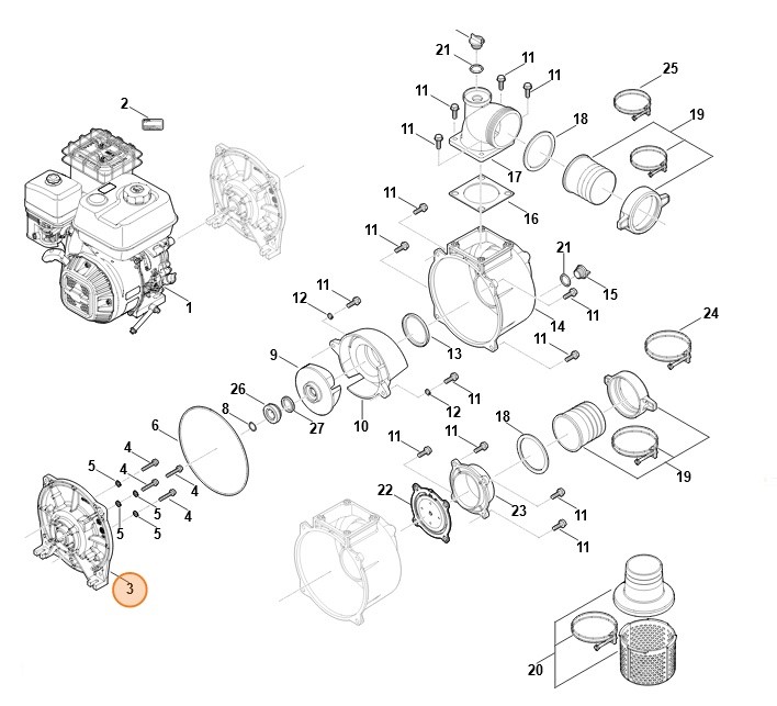 Osłona kompl., Stihl VB057802000