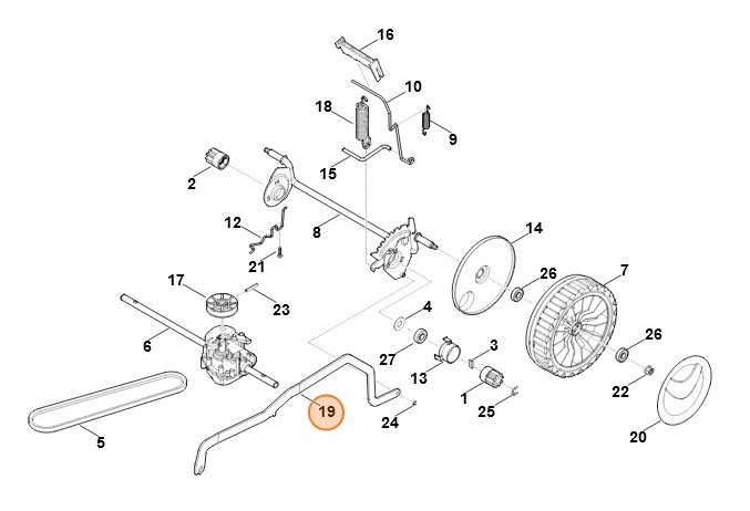 Dźwignia przełożenia, Stihl 63387038810