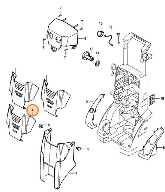 Pokrywka RE 282, Stihl 47887010902