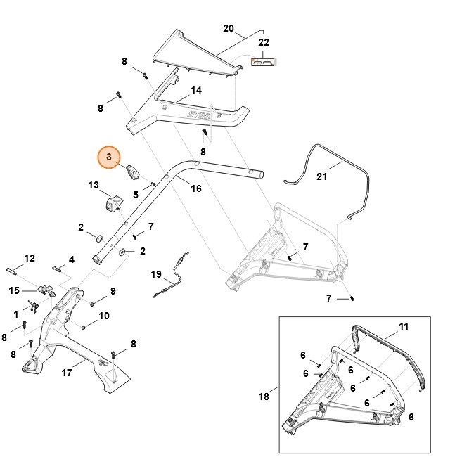 Prowadnica linki, Stihl 00007603820