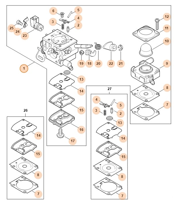 Gaźnik 4147/28, Stihl 41471200628