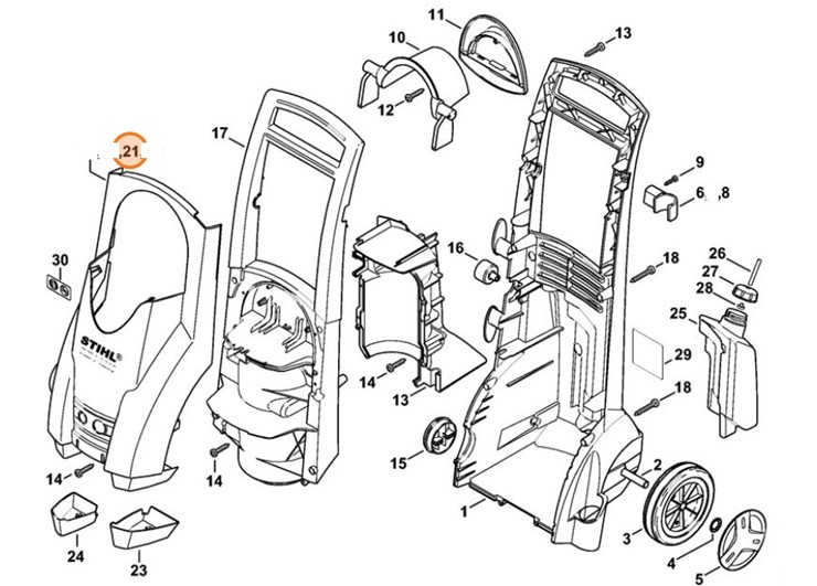 Pokrywa RE 162 K PLUS, Stihl 47447062101