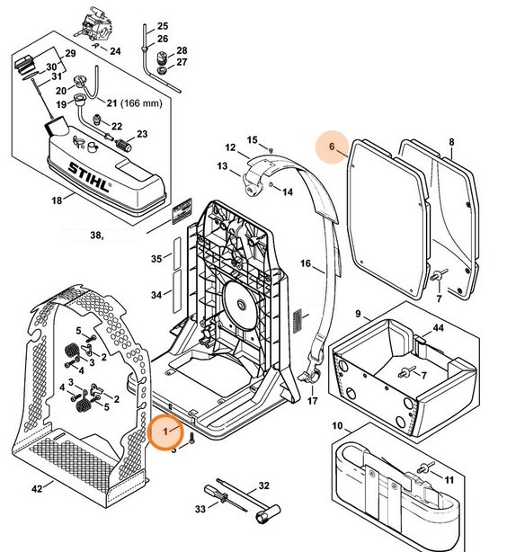 Nośna płyta barkowa, Stihl 42037003851
