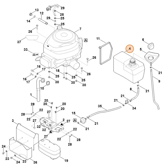 Zbiornik paliwa, Stihl 61703510400