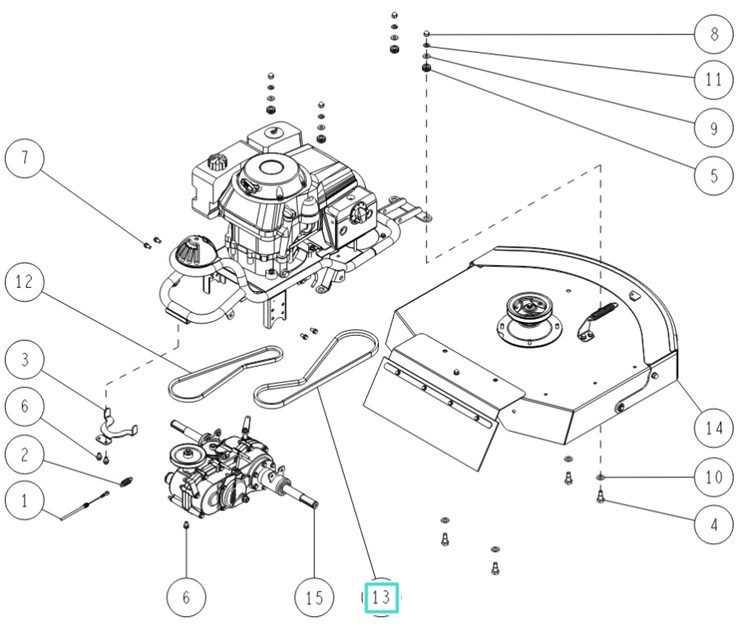 Pasek klinowy ostrza SBR-45, Orec 89-6123-004501