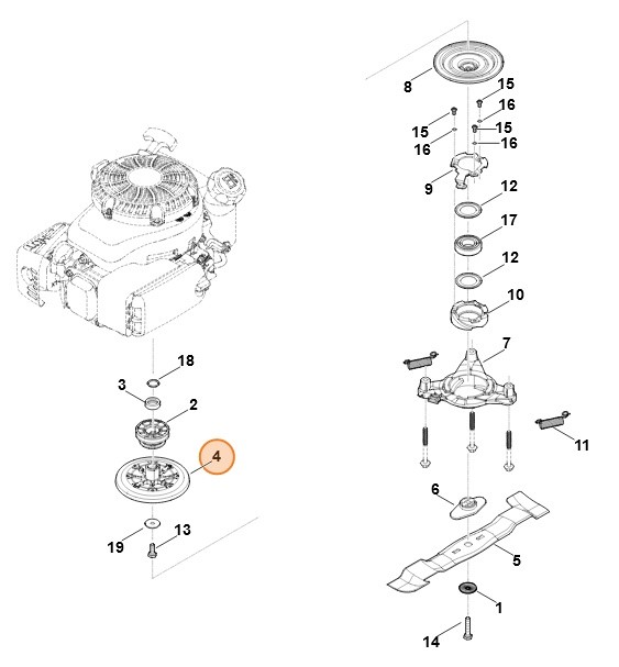 Bęben sprzęgła, część górna, Stihl 63641602905