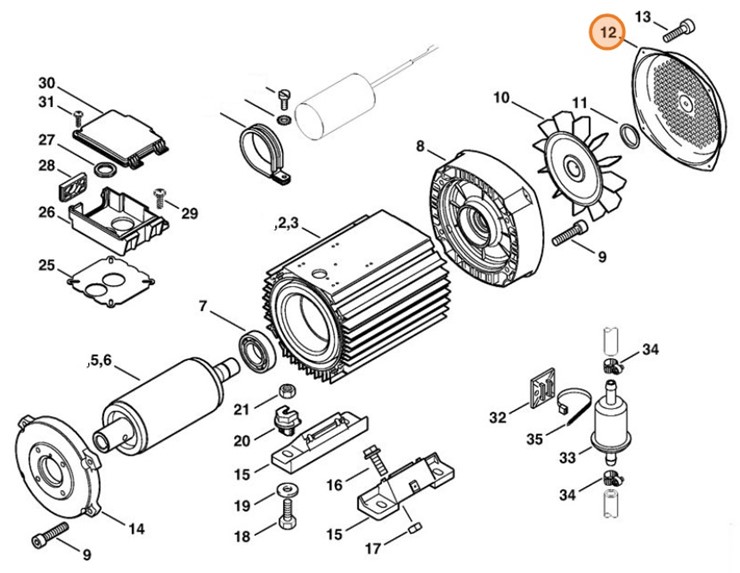Pokrywa wentylatora, Stihl 47716060100