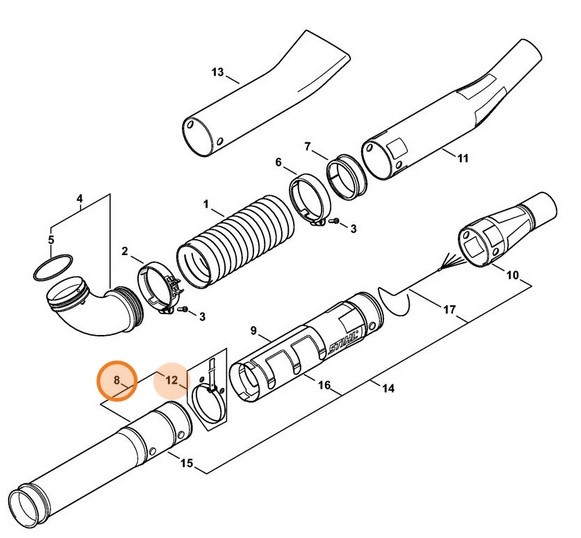 Rura dmuchawy, Stihl 42827001809