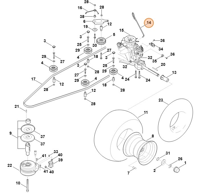 Dźwignia, Stihl 61656430100