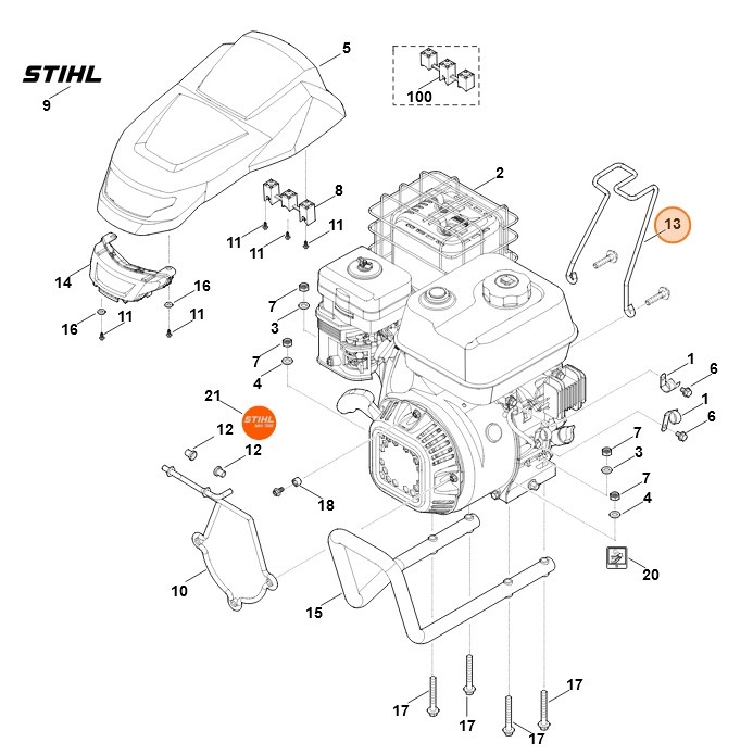 Uchwyt tylny, Stihl 62517162510