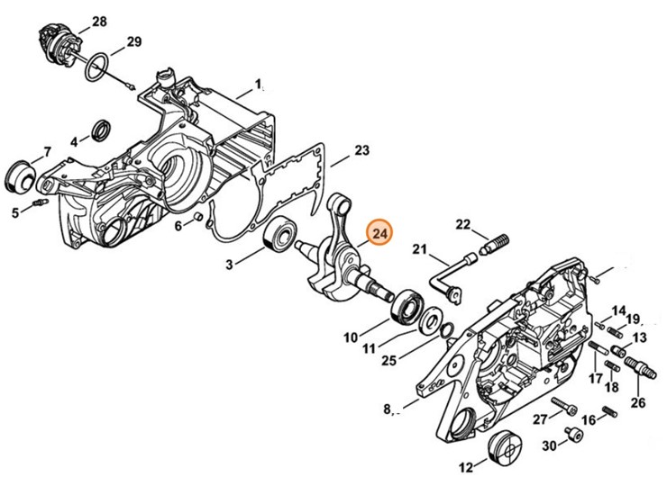 Wał korbowy, Stihl 11380300406