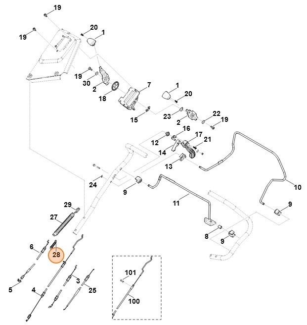 Sprężyna naciągowa, Stihl 63647641610