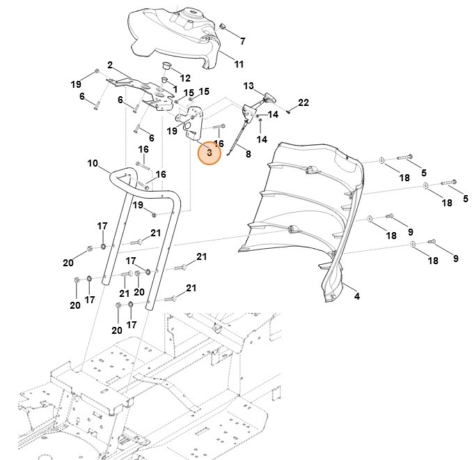 Płytka wspornika, Stihl 61707635450