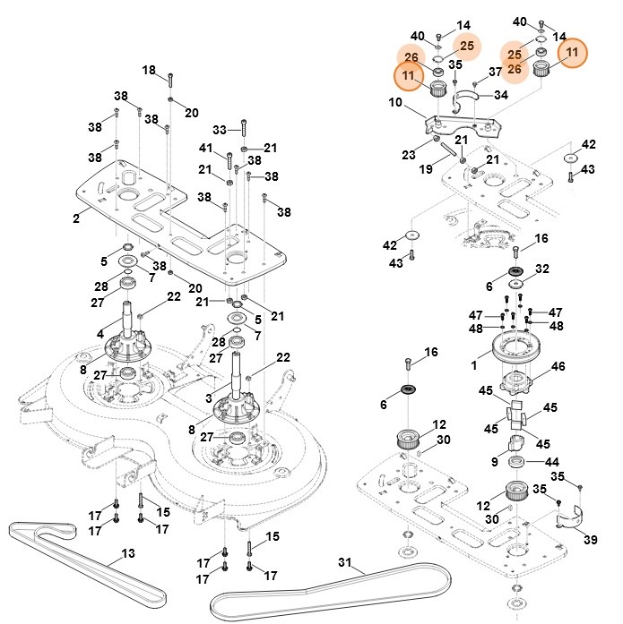 Koło paska zębatego 20Z, Stihl 61707607500