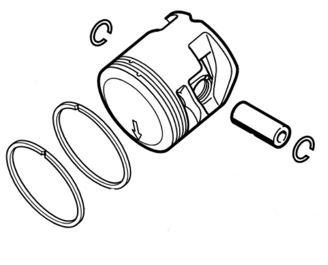 Tłok Ø 40 mm, Stihl 11450302005