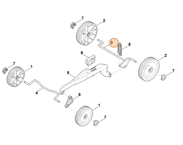 Oś, Stihl 63207002400