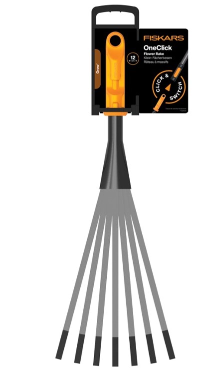 Głowica grabie ogrodowe wąskie z metalu OneClick, Fiskars 1080682