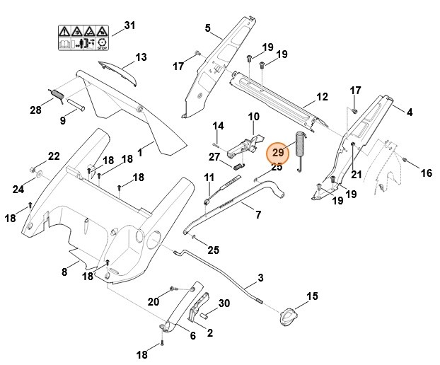 Sprężyna naciągowa, Stihl 63407035100
