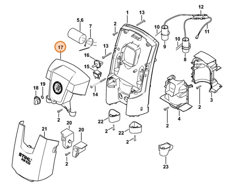 Obudowa przełącznika, Stihl 47654321000