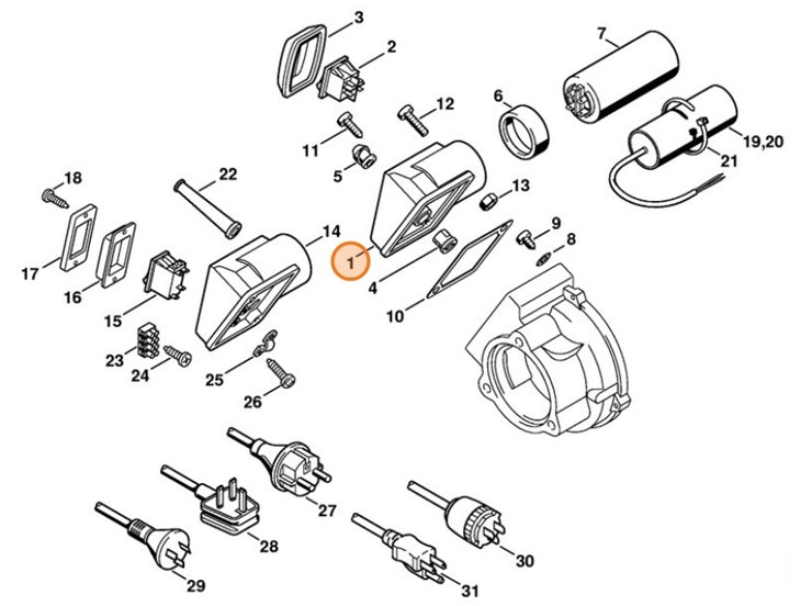 Obudowa przełącznika, Stihl 47214321000