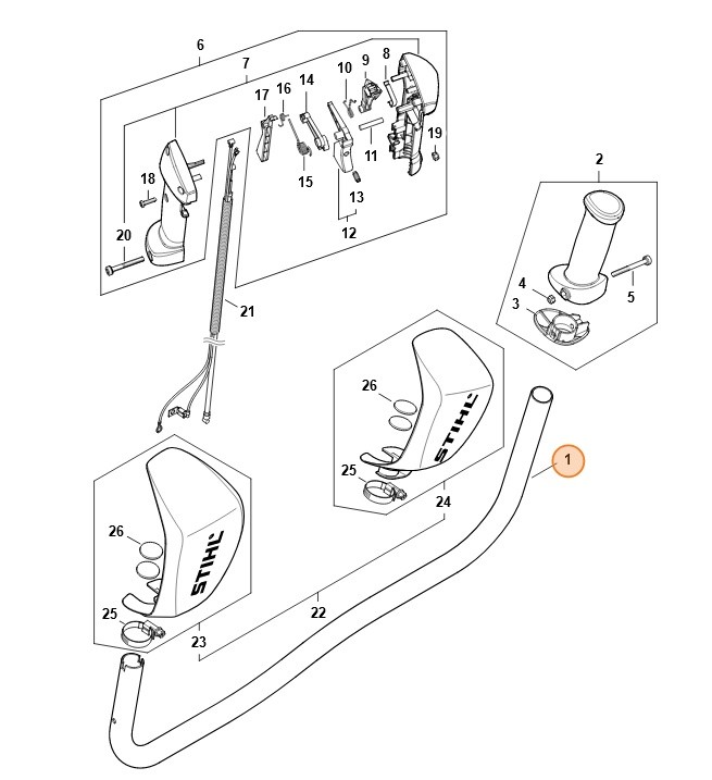 Uchwyt rurowy, Stihl 41477911705
