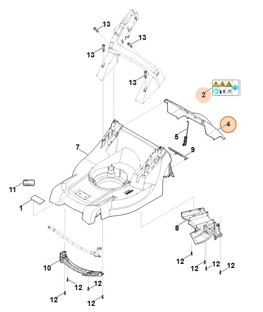 Pokrywa kompl., Stihl 63387002722