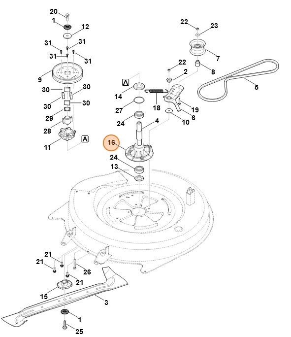 Wspornik łożyska, Stihl 61707026910