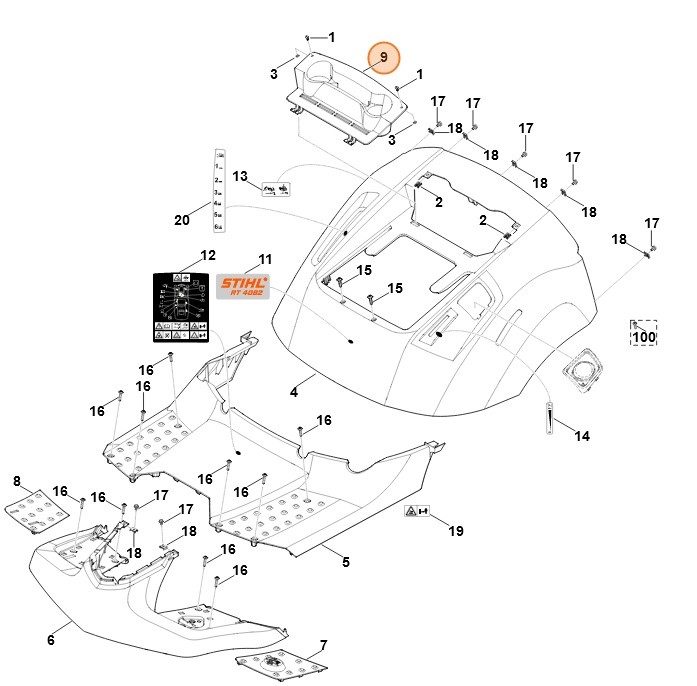 Pokrywa, Stihl 61407069100