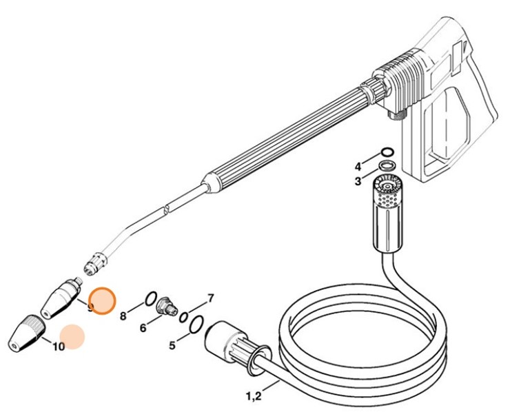 Zestaw naprawczy do dyszy rotacyjnej 035, Stihl 49000071012