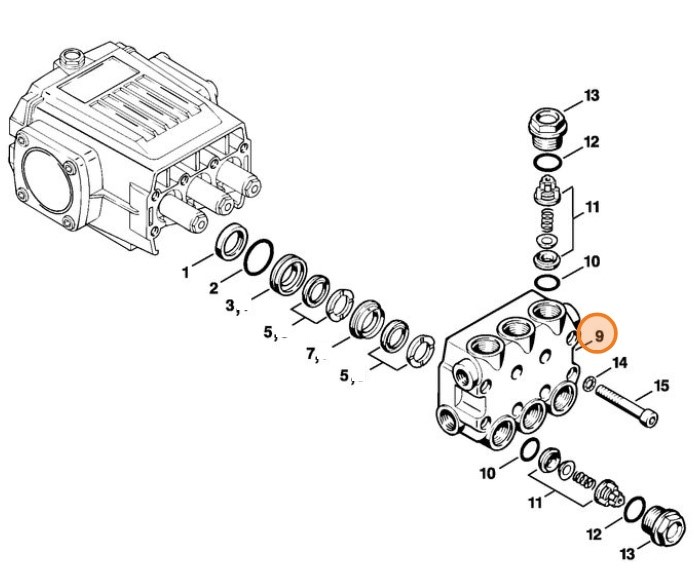 Blok zaworowy, Stihl 47167011200