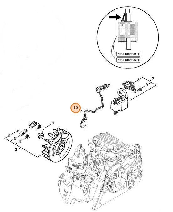 Wiązka kabli, Stihl 11394403000