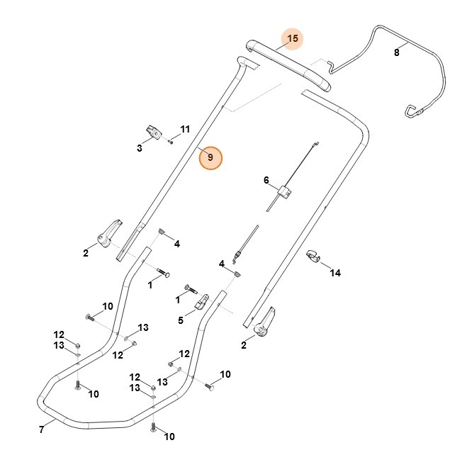 Górna część uchwytu kierującego, Stihl 63577803031
