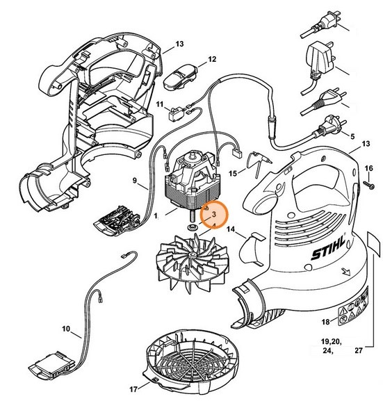 Podkładka dociskowa, Stihl 48117083001