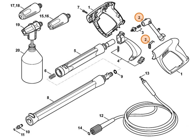 Rurka kątowa, Stihl 47875002200