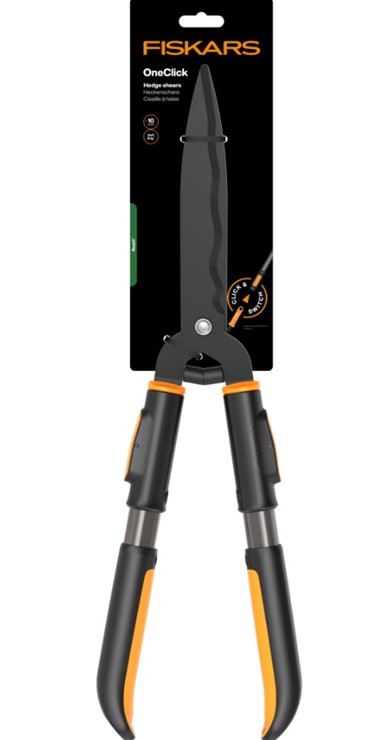 Głowica nożyce do żywopłotu z odczepianymi uchwytami OneClick, Fiskars 1082706